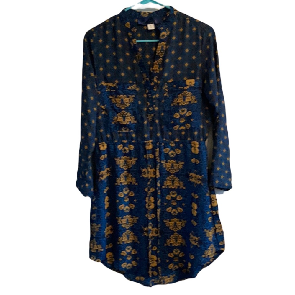 Blue Rain Dress with Pockets